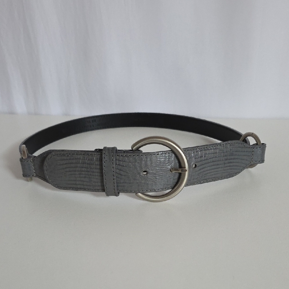 Carlisle Gray Leather Belt.  Size XS